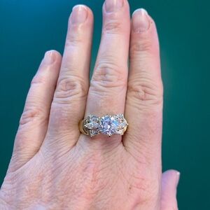 Diamonique Gold Ring